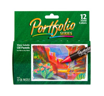 Crayola Portfolio Series Oil Pastels, Assorted Colors, 12/Pack (52-3612)
