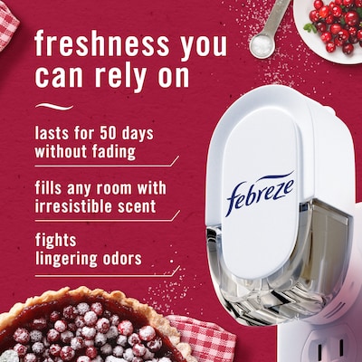 Febreze Plug In Scented Oil Refill, Assorted Holiday Scents, 0.87 oz., 3/Pack (48198)