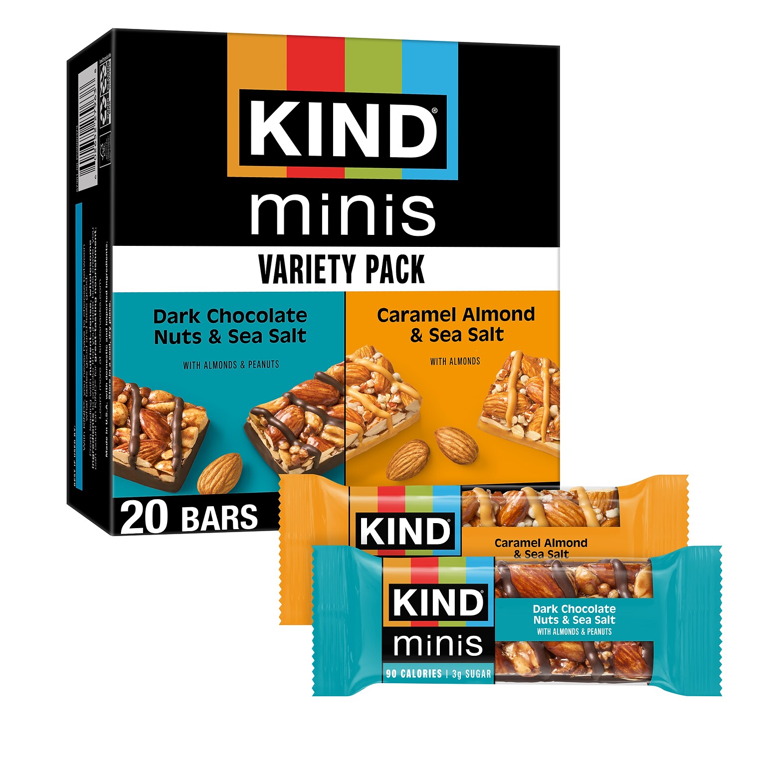 KIND Minis Gluten Free Nut Bar Variety Pack, 0.7 oz., 20 Bars/Box (PHW27964)