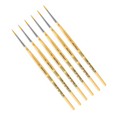 da Vinci JUNIOR Mixed Media Synthetic Bristle, Round Brush, 6/Bundle (DVXVA3032-6)