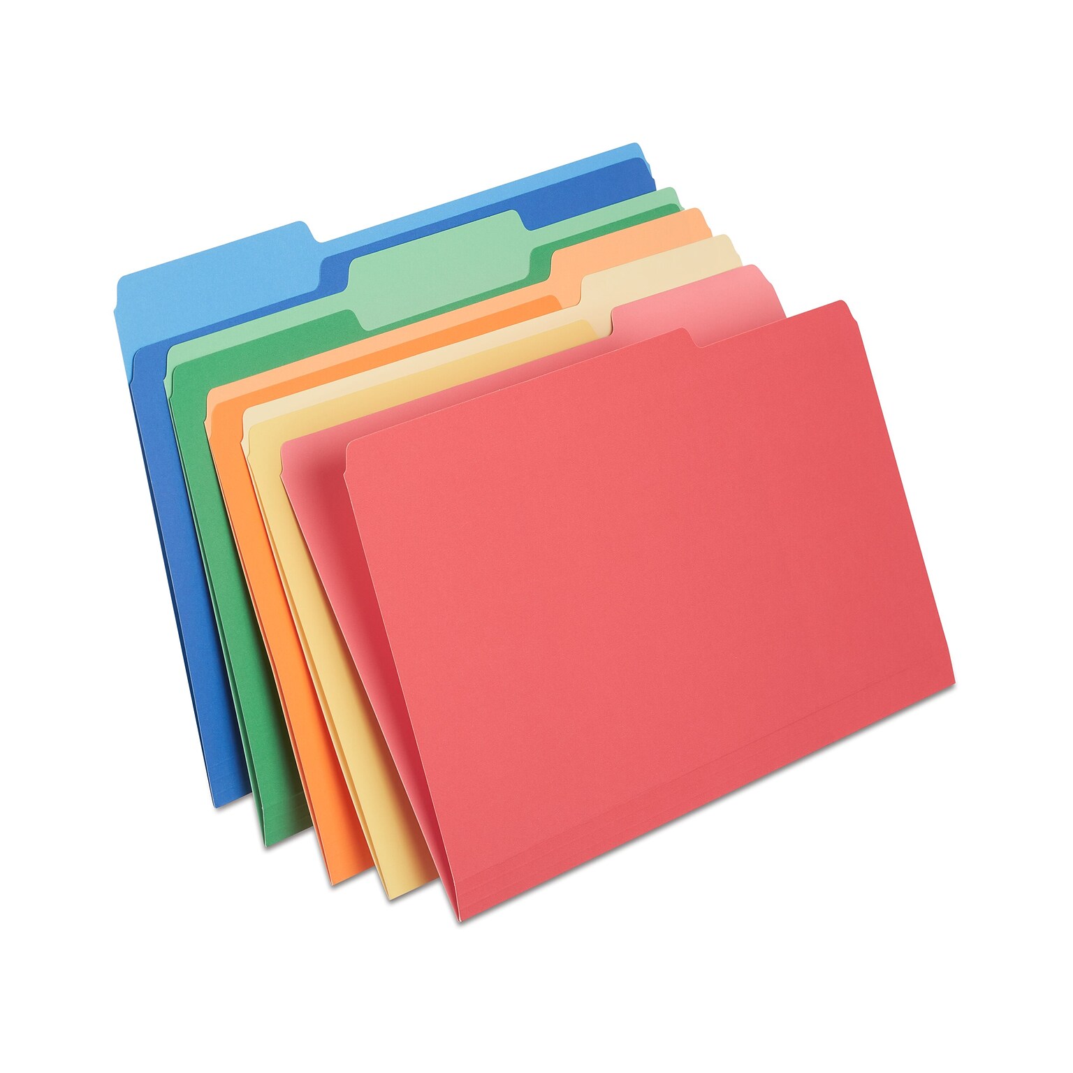 Staples Heavyweight File Folders, 1/3-Cut Tab, Legal Size, Assorted Colors, 50/Box (ST18366-CC)