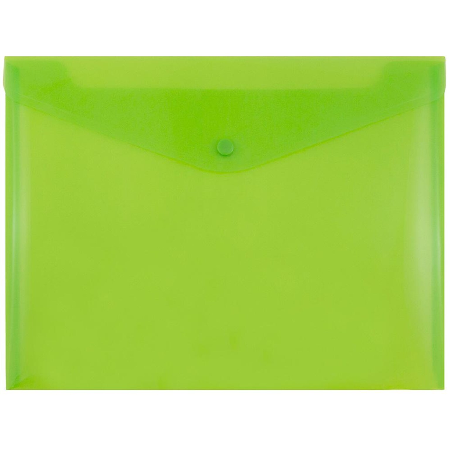 JAM Paper Premium Plastic Document File, Letter, Lime Green, 3/Pack (218S0LIX3)