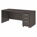 Bush Business Furniture Studio C 72W Office Desk with Mobile File Cabinet, Storm Gray (STC013SG)