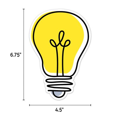 Creative Teaching Press Core Décor Doodle Lightbulb Designer Cut-Outs, 36/Pack, 3 Packs/Bundle (CTP10591-3)