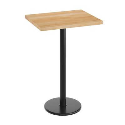 Flash Furniture Bennett Wooden Commercial Indoor Table, 30 x 24, Natural Top/Black Base (GSF2430NTTR18B)