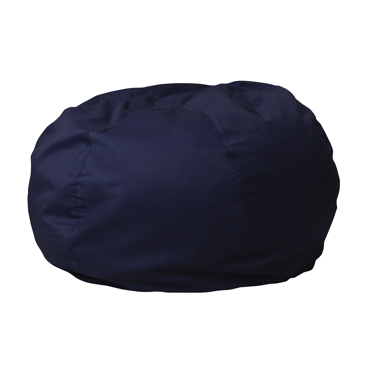 Flash Furniture Cotton Twill Oversized Solid Bean Bag Chair, Navy Blue