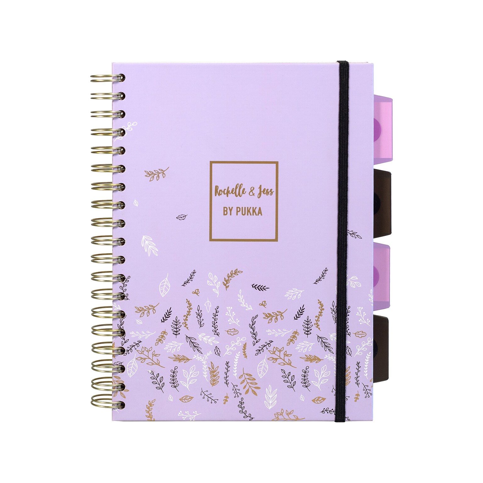 Pukka Pad Rochelle & Jess 5-Subject Notebook, 7.5 x 10, Graph-Ruled, 100 Sheets, Lilac, 3/Pack (9917-ROC)