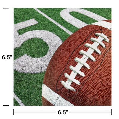 Creative Converting Football Party Paper Napkins, 192/Pack (331931)