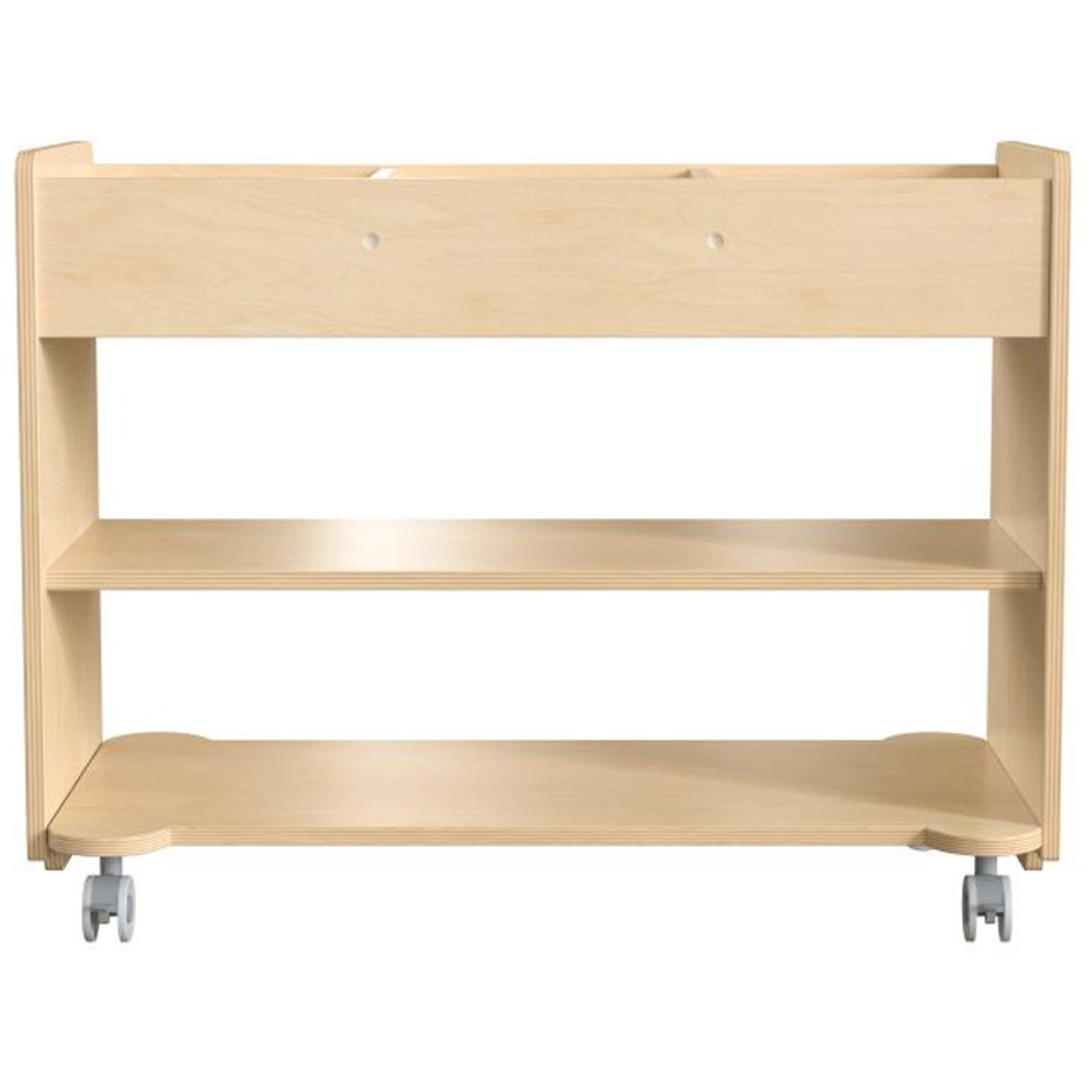 Flash Furniture Bright Beginnings Mobile 5-Section Storage Cart, 24.5H x 31W x 16D, Natural Birch Plywood (MK-KE24145-GG)