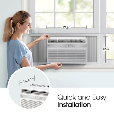 LG 115-Volt 8,000 BTU Window Air Conditioner with Remote, White (LW8024R)