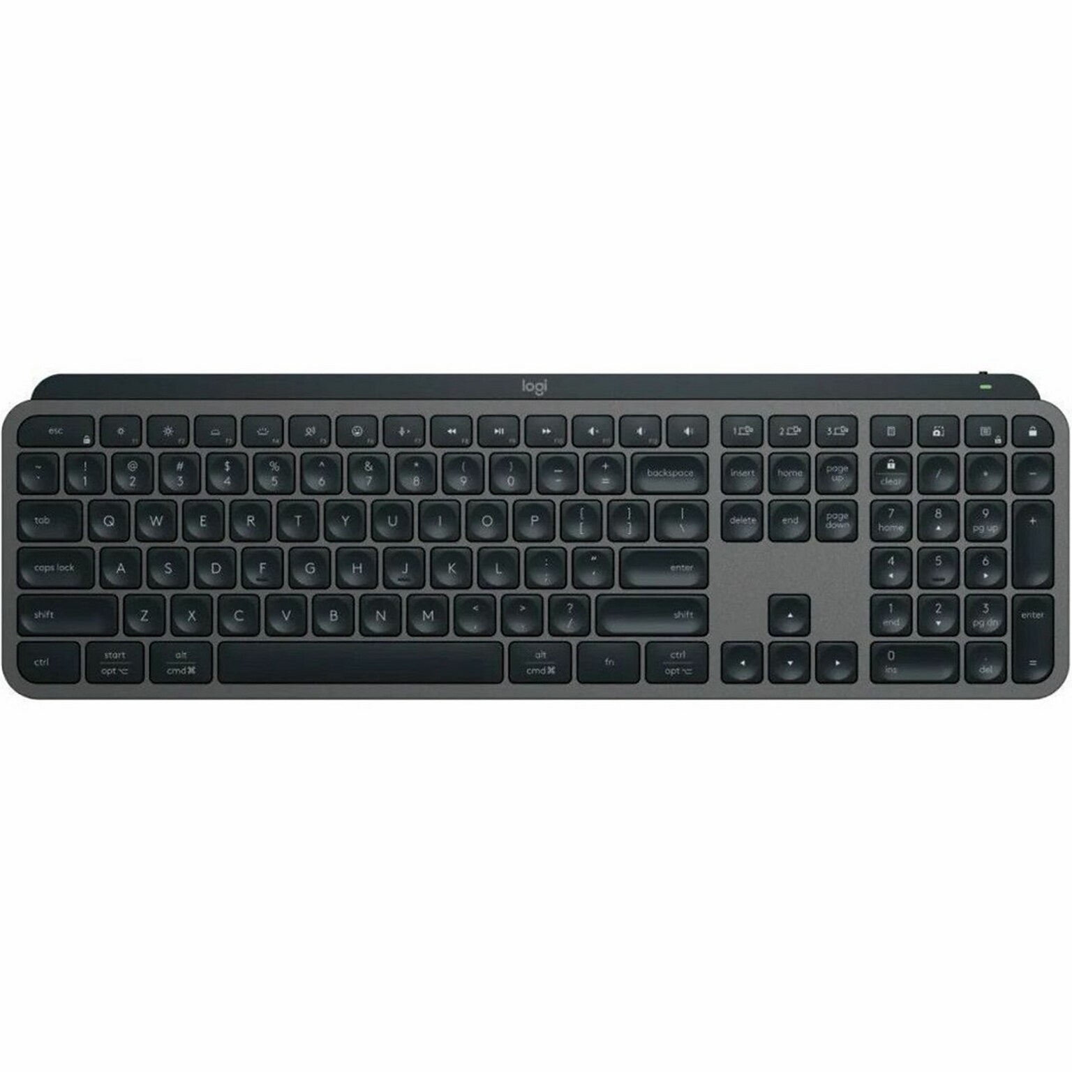 Logitech MX Keys S Master Wireless Ergonomic Keyboard, Graphite (920-011558)