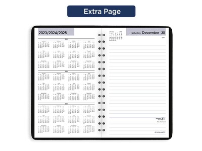 2024 AT-A-GLANCE DayMinder 5" x 8" Daily Planner, Black (SK46-00-24)