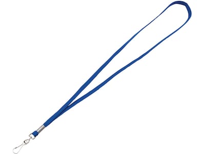 Advantus Deluxe Lanyard with J-Hook, Blue, 100/Box (97129)