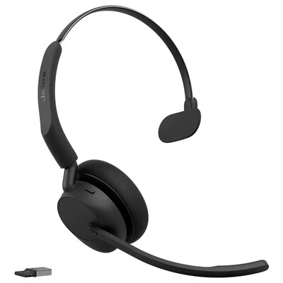Jabra Evolve3 45 Wireless Noise Canceling Bluetooth Mono Headset, USB-A, MS Certified (34599-899-999)