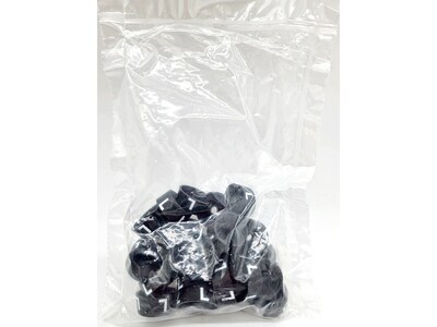 National Hanger Plastic Size Marker, L, Black/White, 25/Pack (SM25LBW)