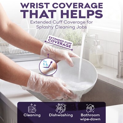 ProHeal Clear Vinyl Disposabel Gloves, Powder and Latex Free, Medium, 1000 Count (PH-16531C)