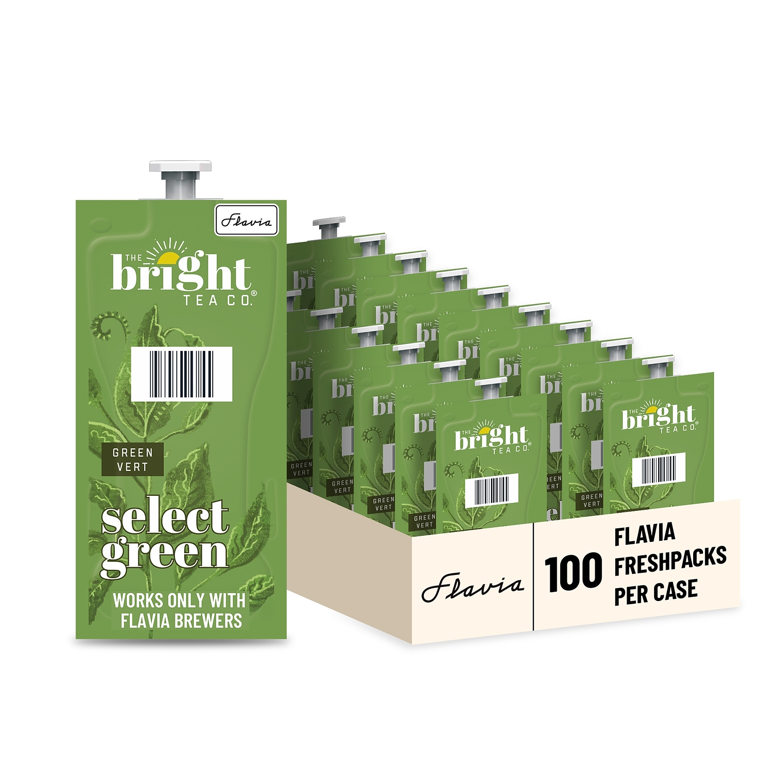 The Bright Tea Co. Select Green Tea, Flavia Freshpacks, 100/Carton (MDRB508)