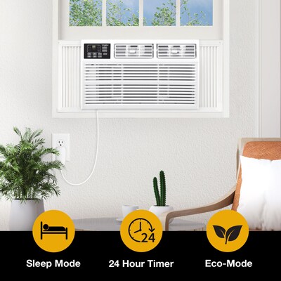 Whirlpool 115-Volt 8,000 BTU Window Air Conditioner with Remote, White (WHHW081AW)