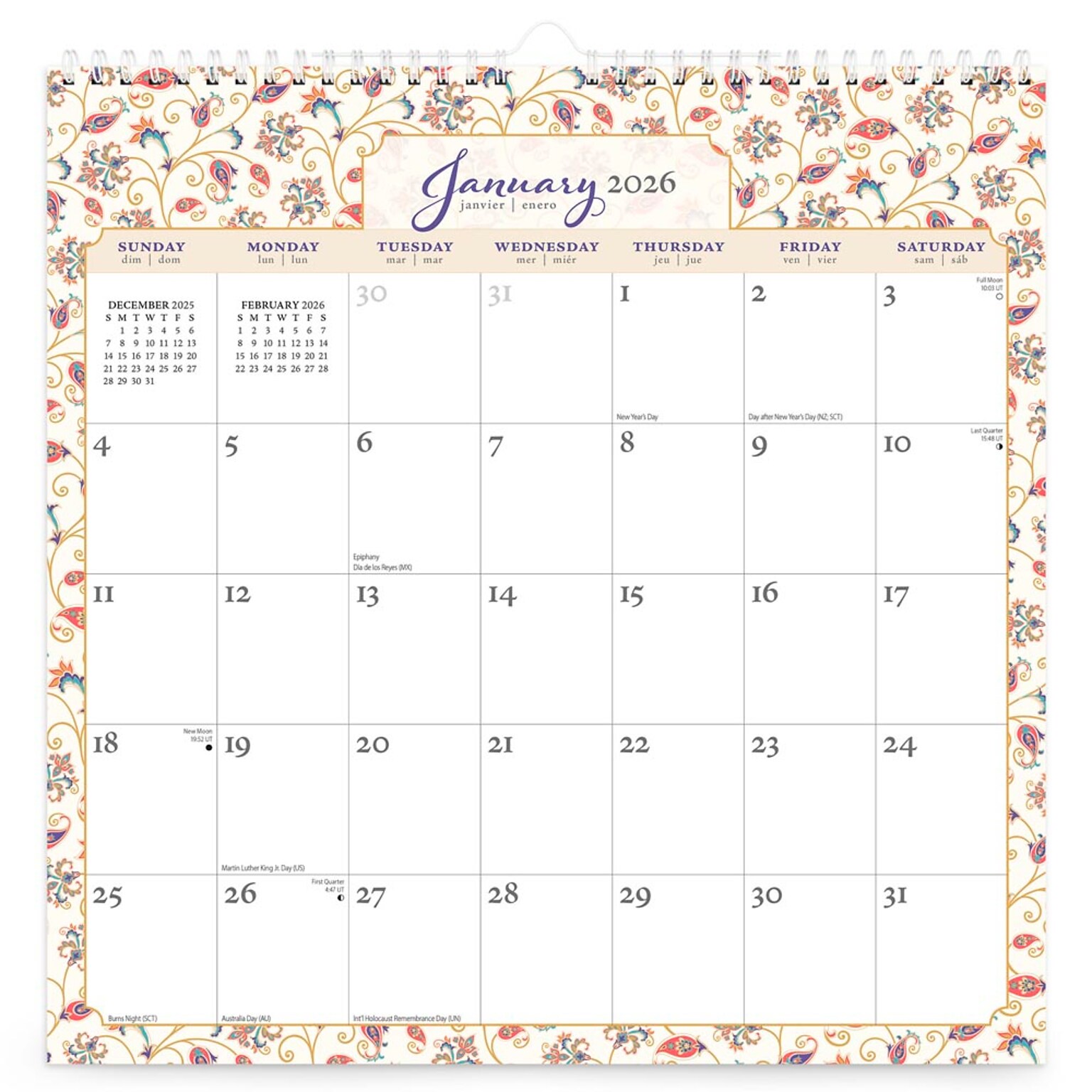 2026 BrownTrout Tuscan Delight 12 x 12 Monthly Wall Calendar (9798330706044)