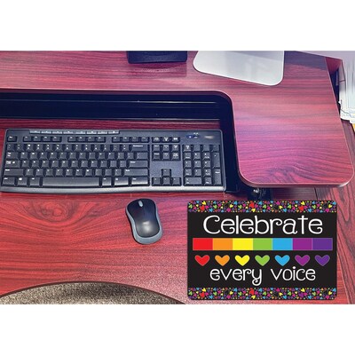 Ashley Smart Poly Computer Mouse Pad, 8" x 10", Celebrate Every Voice, 6/Pack (ASH12503-6)