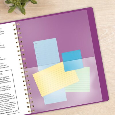 2025-2026 AT-A-GLANCE Contemporary 8.25" x 11" Academic Year Weekly & Monthly Planner, Faux Leather Cover, Purple