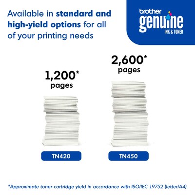 Brother TN-450 Black High Yield Toner Cartridge (TN450)