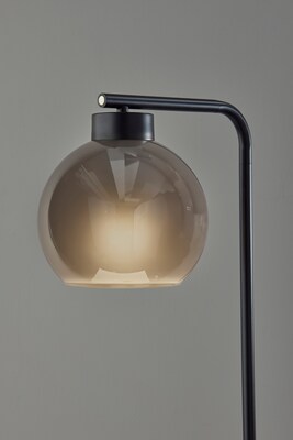 Adesso Atticus 59"H Black Floor Lamp with Round Shade (3898-01)