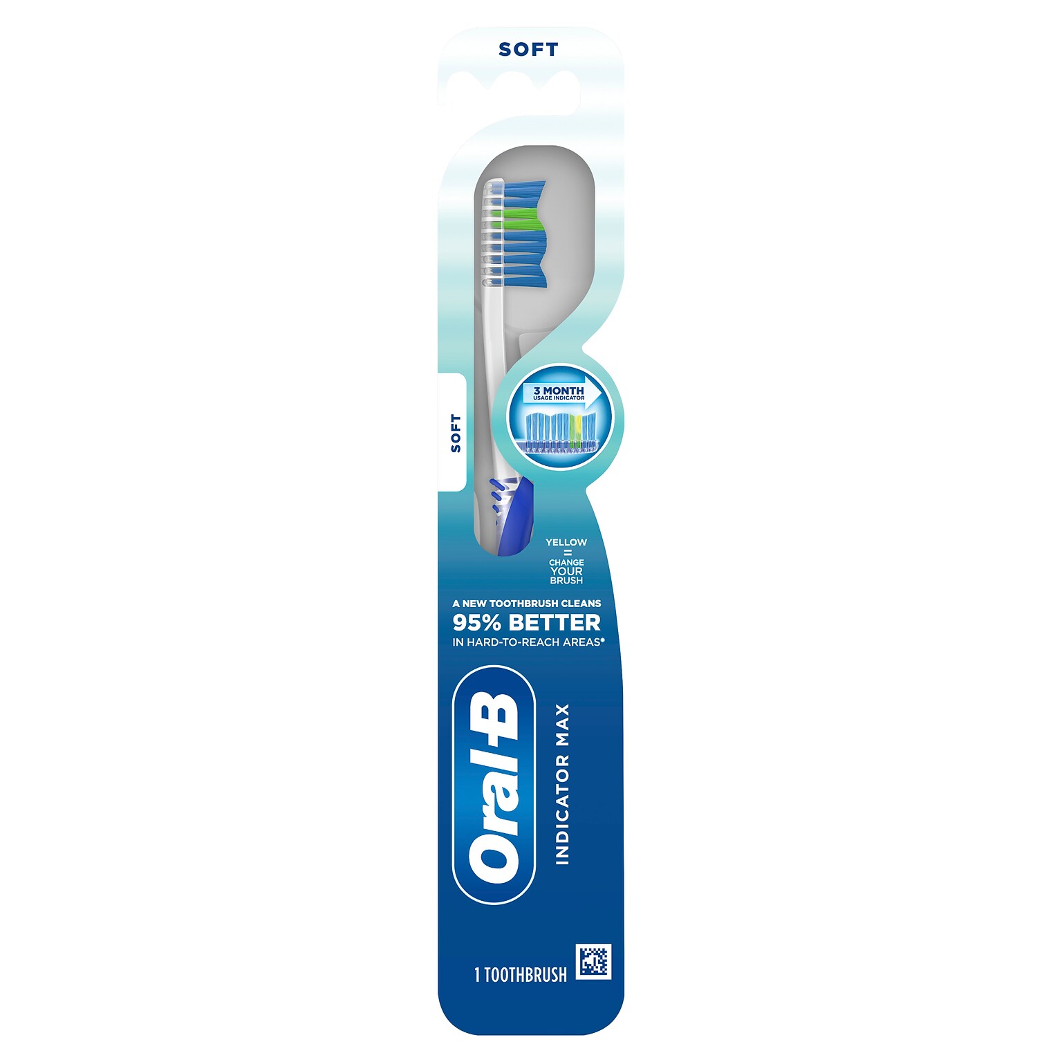 Oral-B Manual Indicator Contour Clean Soft Bristle Toothbrush, 72/Carton (10998CT)