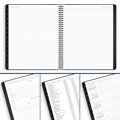 2026 AT-A-GLANCE Contemporary 9" x 11" Monthly Planner, Faux Leather Cover, Black (70-260X-05-26)