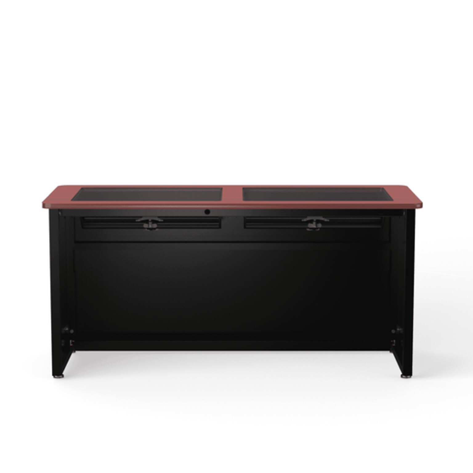 VersaDesk 60W Downview Computer Desk, Cherry/Black (DV6024-BC)