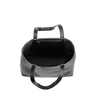 Francine Collections Made Easy Leather 15.6 Laptop Tote, Black (FCTBLKMADE)