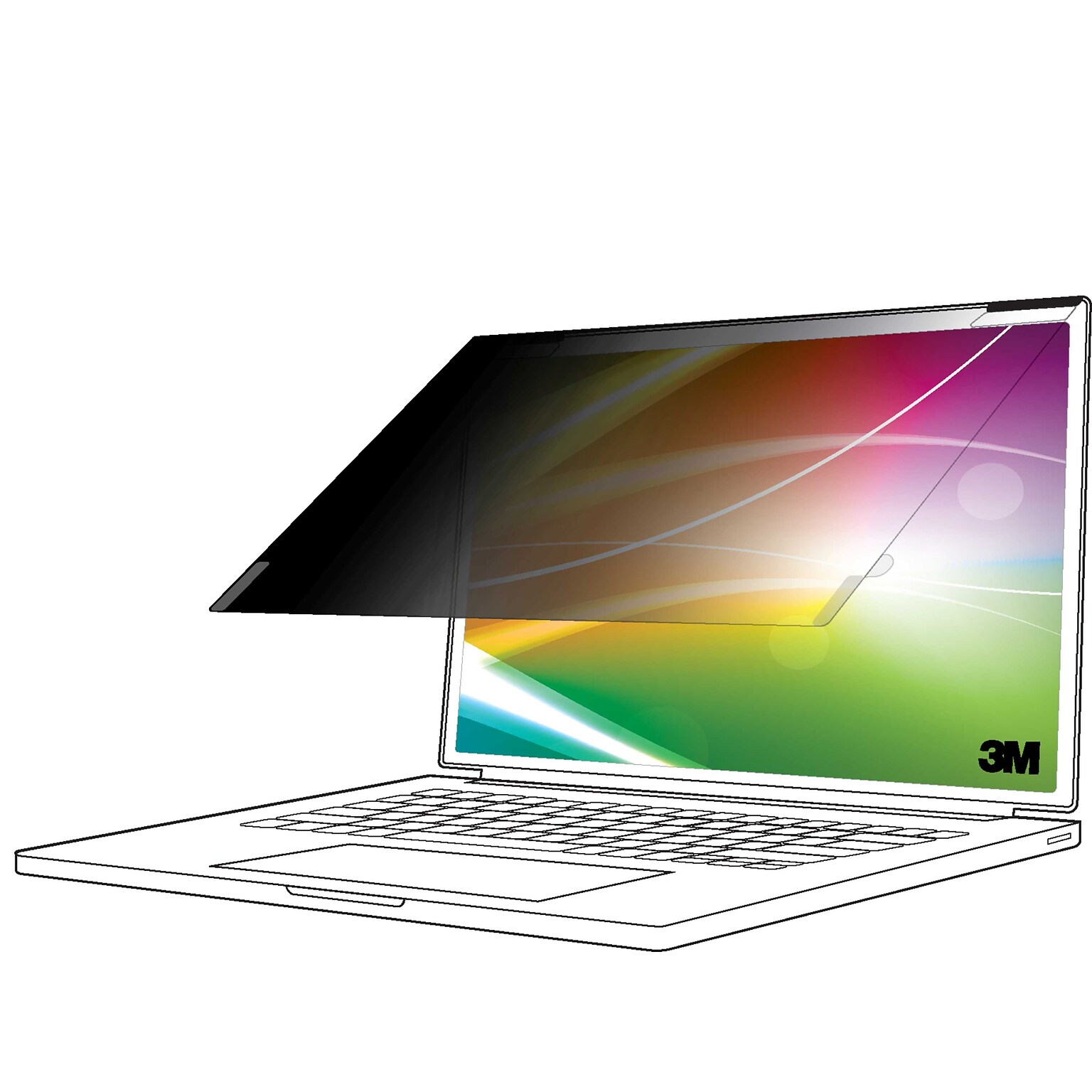 3M Bright Screen Privacy Filter for 13 Full Screen Laptop (3:2) (BP130C3E)