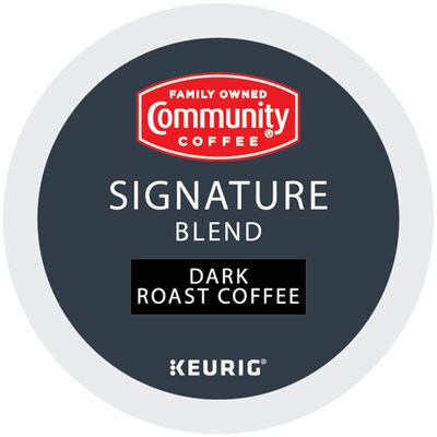 Community Coffee Signature Blend Coffee Keurig® K-Cup® Pods, Dark Roast, 96/Carton (5000374328CT)