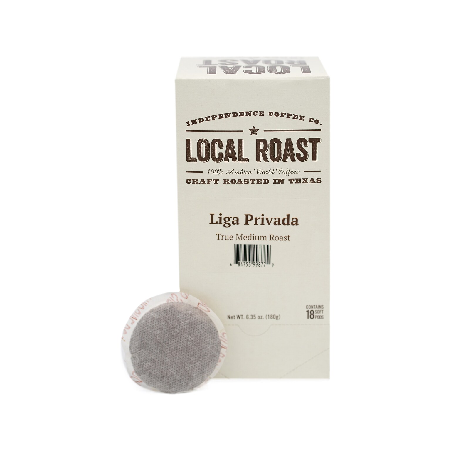 Independence Coffee Co. Liga Privada Coffee Pods, Medium Roast, 18/Box (LPA.SSrnd-108ctcs)