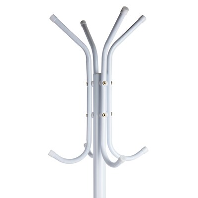 Mind Reader Coat Rack Freestanding Coat Tree, White, Metal (CRACK11-WHT)