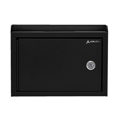 AdirOffice Multipurpose Drop Box Mailbox with Suggestion Cards, Medium, Black (631-02-BLK-PKG)