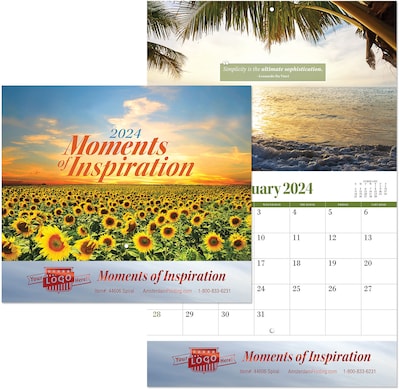 Custom Coronado Moments Inspir Wall Calendar Stitched