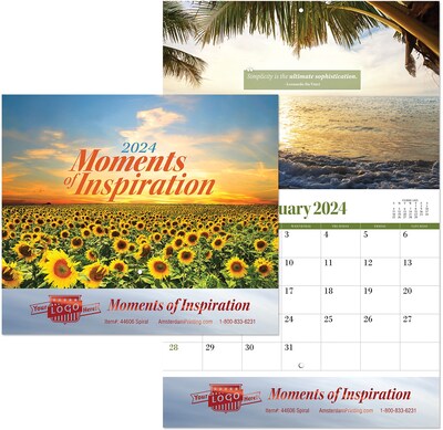 Custom Coronado Moments Inspir Wall Calendar Stitched