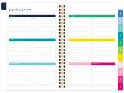 2023-2024 AT-A-GLANCE by Emily Ley Happy Stripe 6x8.5 Academic Weekly/Monthly Planner (EL10-200A-2