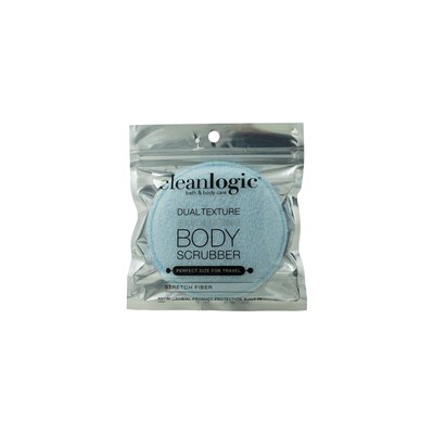 Cleanlogic Exfoliating Round Dual Texture Body Scrubber, 6 Scrubbers/Bag, 16 Bags/Carton