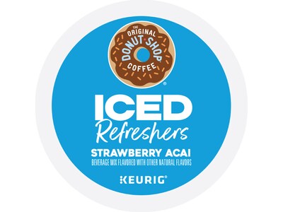 The Original Donut Shop Iced Refreshers Strawberry Acai, Keurig® K-Cup® Pods, 20/Box (5000379382)