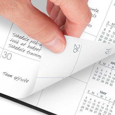 2026 AT-A-GLANCE 8" x 8.75" Monthly Planner, Faux Leather Cover, Black (70-120-05-26)