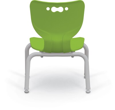 MooreCo 10" Hierarchy Student Chair with 4 Legs, Green/Platinum Base (703673561716)