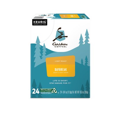 Caribou Coffee Daybreak Morning Blend Coffee Keurig® K-Cup® Pods, Light Roast, 96/Carton (6994)