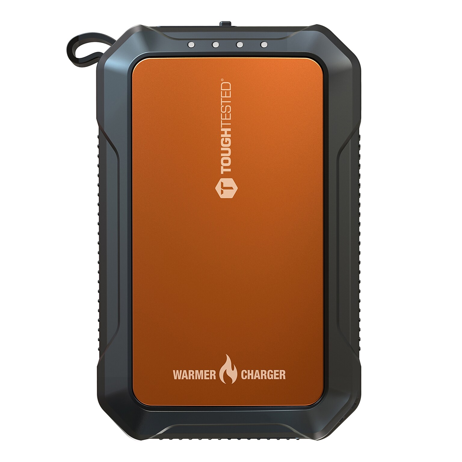 ToughTested Explorer 10 10,000-mAh USB-C & USB-A Portable Power Pack with Hand Warmer, 20W, Black/Orange (TT-PBHW-10)