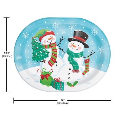 Say Hooray! Frosty Friends Paper Plates and Guest Towels Kit, Multicolored, 48/Pack (DTC9390E2H)