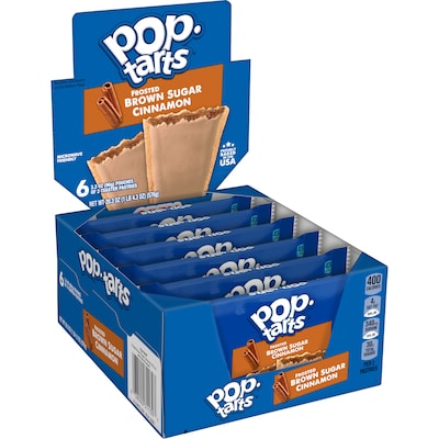 Pop-Tarts Frosted Brown Sugar Cinnamon Toaster Pastries, 3.52 oz., 6/Box (KEL31132)