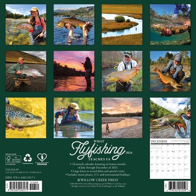 2026 Willow Creek What Fly Fishing Teaches Us 12 x 12 Monthly Wall Calendar (53171)
