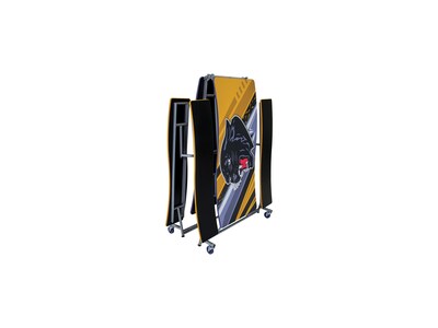 AmTab Ocean Waves Mobile Cafeteria Table w/ 4 Benches, 35" x 145", Assorted Colors (MBOWT12)