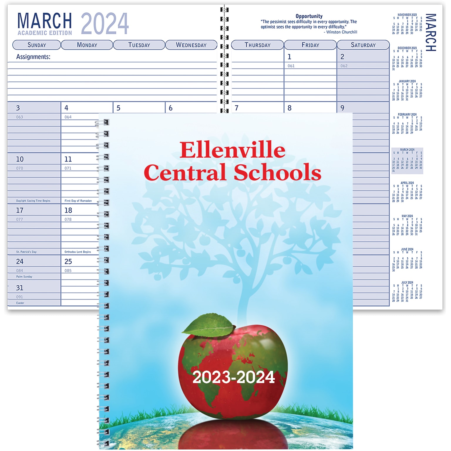 Custom Full Color Spiral Academic Planner